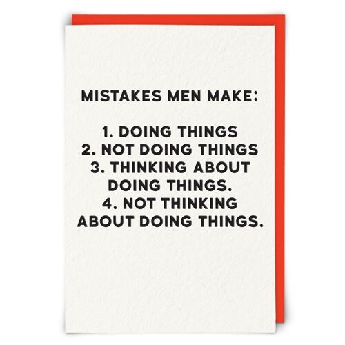 Mistakes Greetings Card