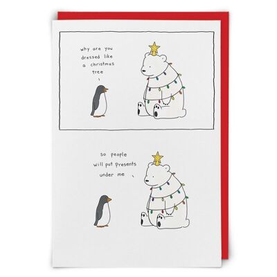 Cartolina d'auguri di Natale polare
