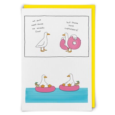Tarjeta de felicitación de patos