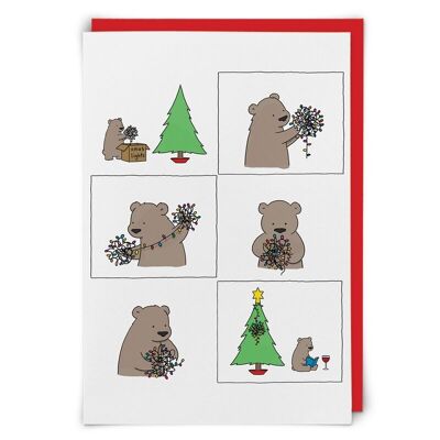 Cartolina d'auguri di luci di Natale