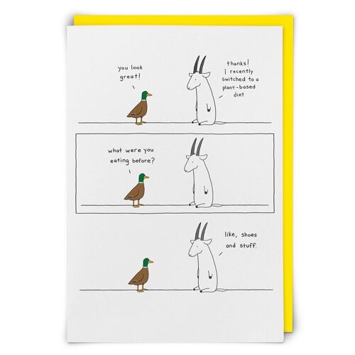 Plant Diet Greetings Card