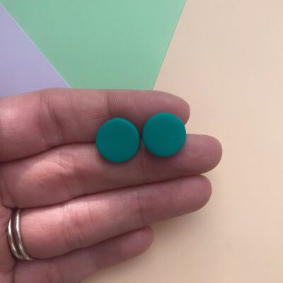 Boucles d'oreilles cercle vert jade
