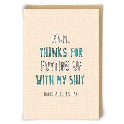 Mum Thanks Greetings Card