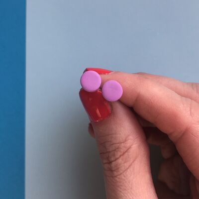 Lilac mini-circle earrings