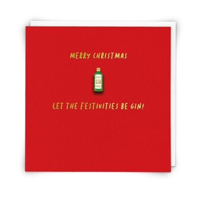 Be Gin Christmas Greetings Card