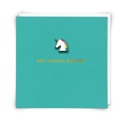 Magical Greetings Card with Enamel Pin