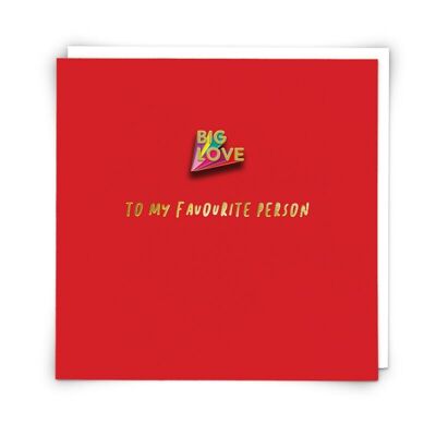 Big Love Greetings Card with Enamel Pin