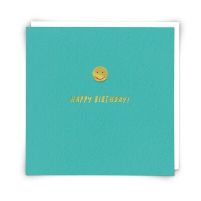 Smiley Pin Greetings Card with Enamel Pin