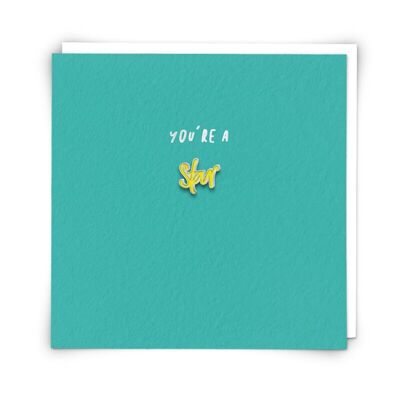 Star Pin Greetings Card