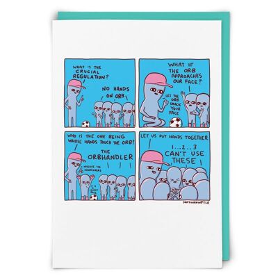 No Hands Greetings Card