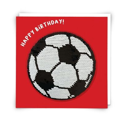 Football Greetings Card with Reusable Sequin Patch