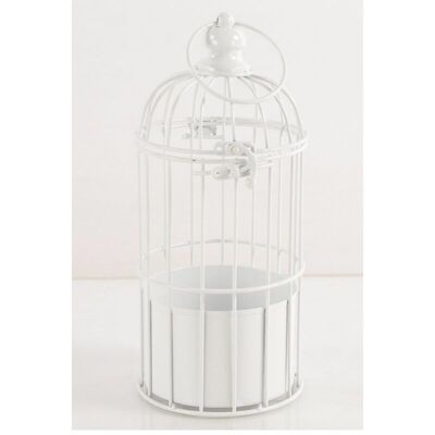 CAGE EN METAL BLANCHE