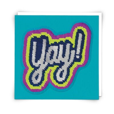 Yay Greetings Card with Reusable Sequin Patch