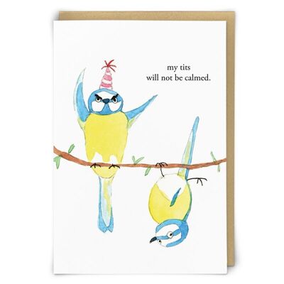 Calm Tits Greetings Card