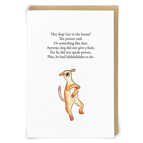 Lala Dog Greetings Card