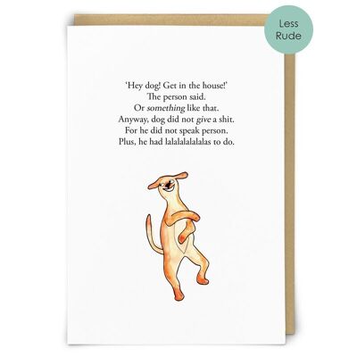 Hey Dog Greetings Card