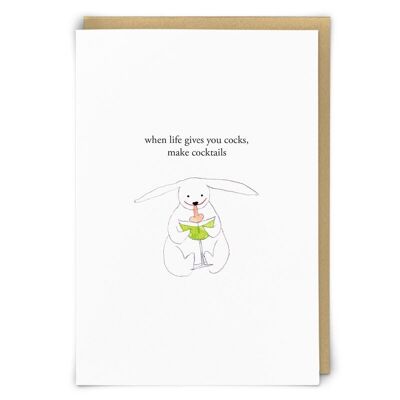 Cocktails Greetings Card