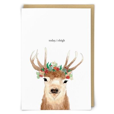 I Sleigh Greetings Card