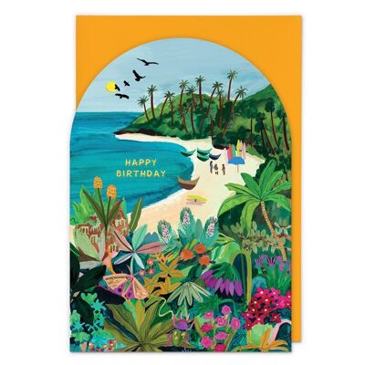 Beach Butterfly Greetings Card