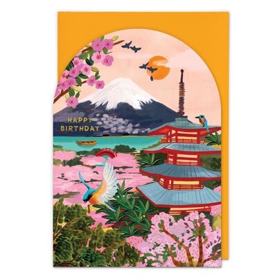 Tarjeta de felicitación del Monte Fuji