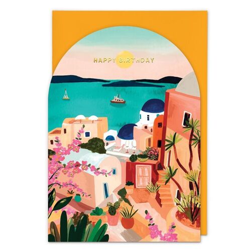 Santorini Greetings Card