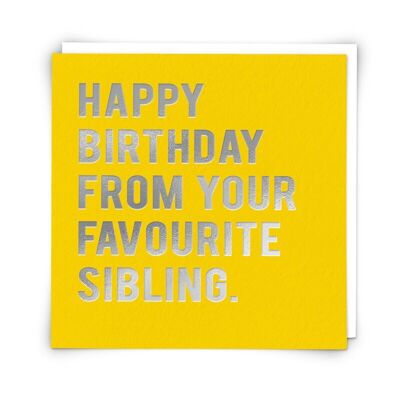 Birthday Sibling Greetings Card