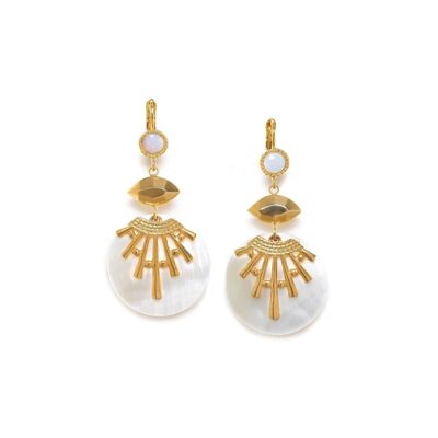 ELLEN   boucles d'oreilles dormeuses 3 éléments