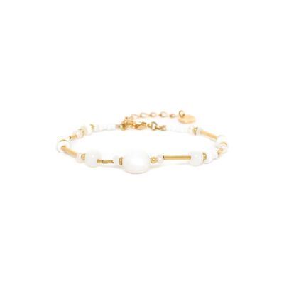 ELLEN white calcite adjustable bracelet