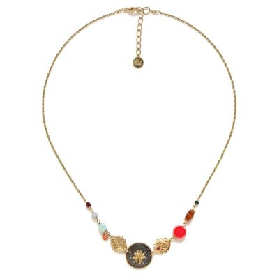 FRIDA short openwork mother-of-pearl necklace