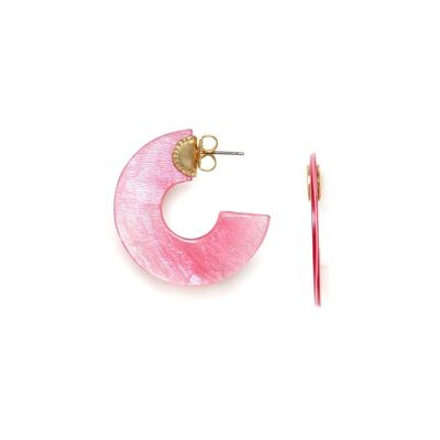 LENA pink hoop earrings