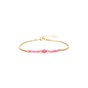 LENA   bracelet simple ajustable rose 1