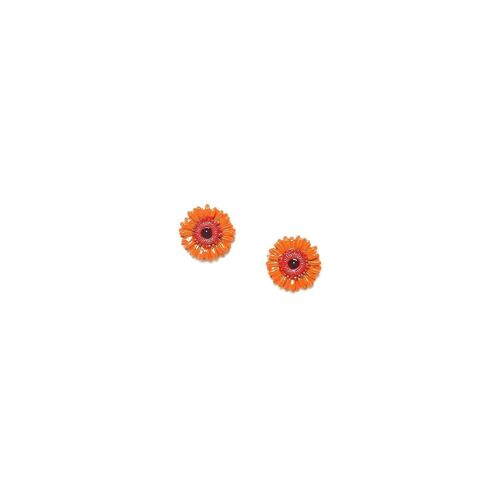 RUBY   boucles d'oreilles puces Gerbera orange