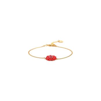 RUBY   bracelet ajustable Gerbera rouge 1