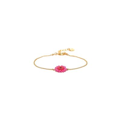 RUBY   bracelet ajustable Gerbera rose