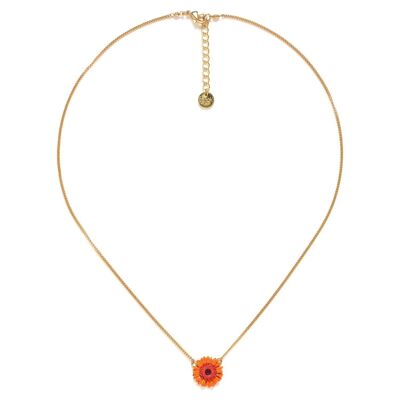 RUBY short necklace Gerbera orange