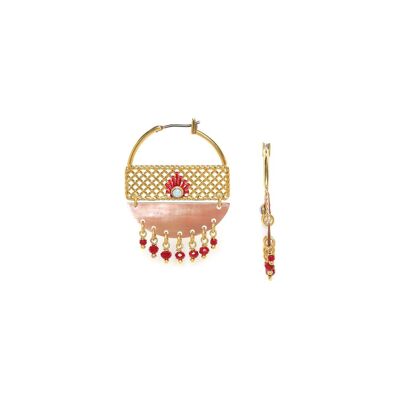 SELENA hoop earrings with tassels