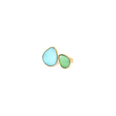 VICTOIRE   bague ajustable duo couleur