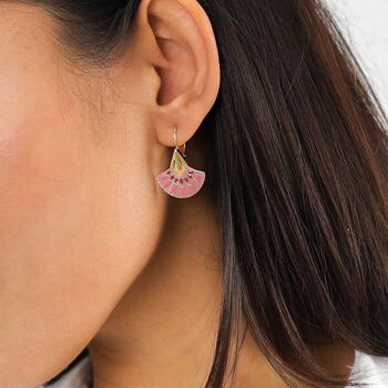 YOKO   boucles d'oreilles dormeuses évantail petit modèle 2