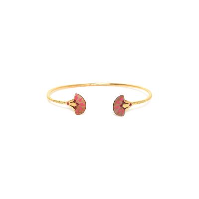 Pulsera tipo brazalete de nácar esmaltado YOKO