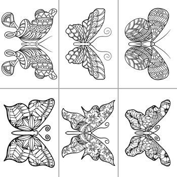Livre de Coloriages pour adultes, Mandalas Papillons 4