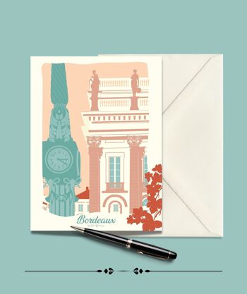 Carte Postale BORDEAUX Place de la Comédie  - 15x21cm 1