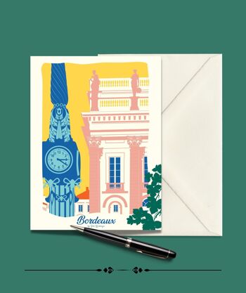 Carte Postale BORDEAUX Place de la Comédie  - 15x21cm 3