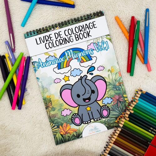 Livre Coloriages pour enfants, Animaux Mignons Vol 1