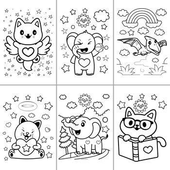 Livre Coloriages pour enfants, Animaux Mignons Vol 1 5