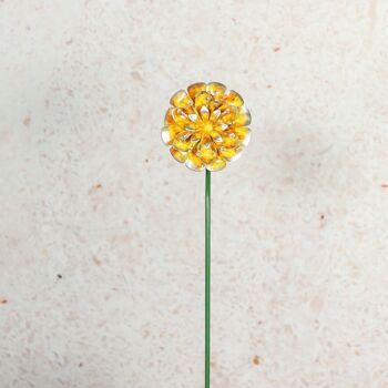 Chrysanthème en métal, 5,5 x 2,5 x 28,5 cm, jaune, 802706 2
