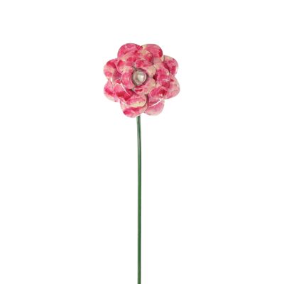 Metall-Stecker Rose, 5,5 x 3 x 28,5 cm, rosa, 802713
