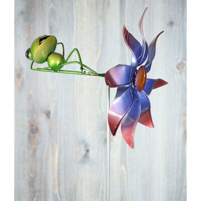 Metal plug lying frog, 24 x 23.5 x 112 cm, purple/blue, 802775