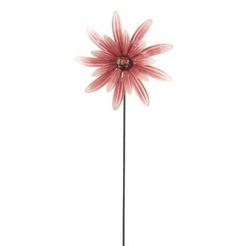 Bouchon en métal fleur de moulin à vent, 23 x 7,5 x 100,5 cm, rose, 802782