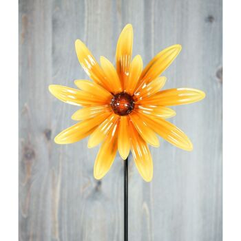 Bouchon en métal fleur de moulin à vent, 23 x 7,5 x 100,5 cm, jaune, 802805 2