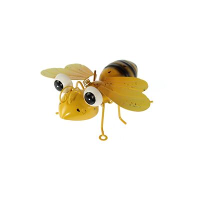 Metal bee for standing, 12 x 12 x 5.5 cm, yellow, 802812